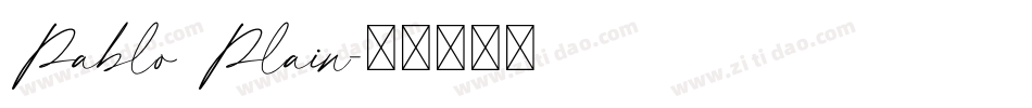 Pablo Plain字体转换